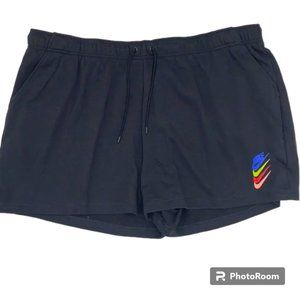 NIKE Women's Plus DNA Sportswear Mid Rise Fleece Shorts Charcoal NWTsz 3X